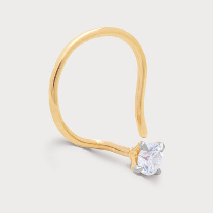 The Solitary Spark Nose Pin