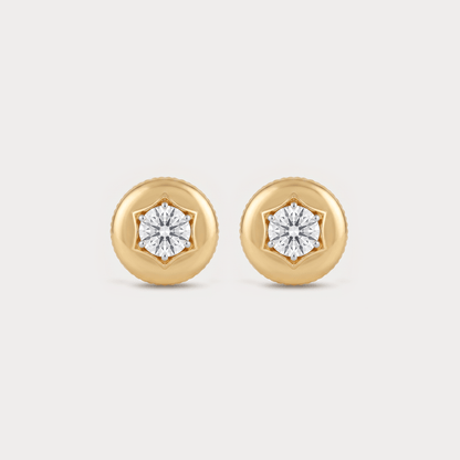 Hexagon Diamond Studs