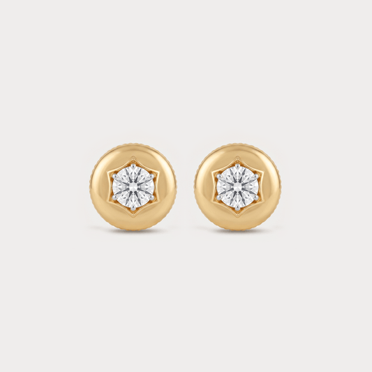 Hexagon Diamond Studs