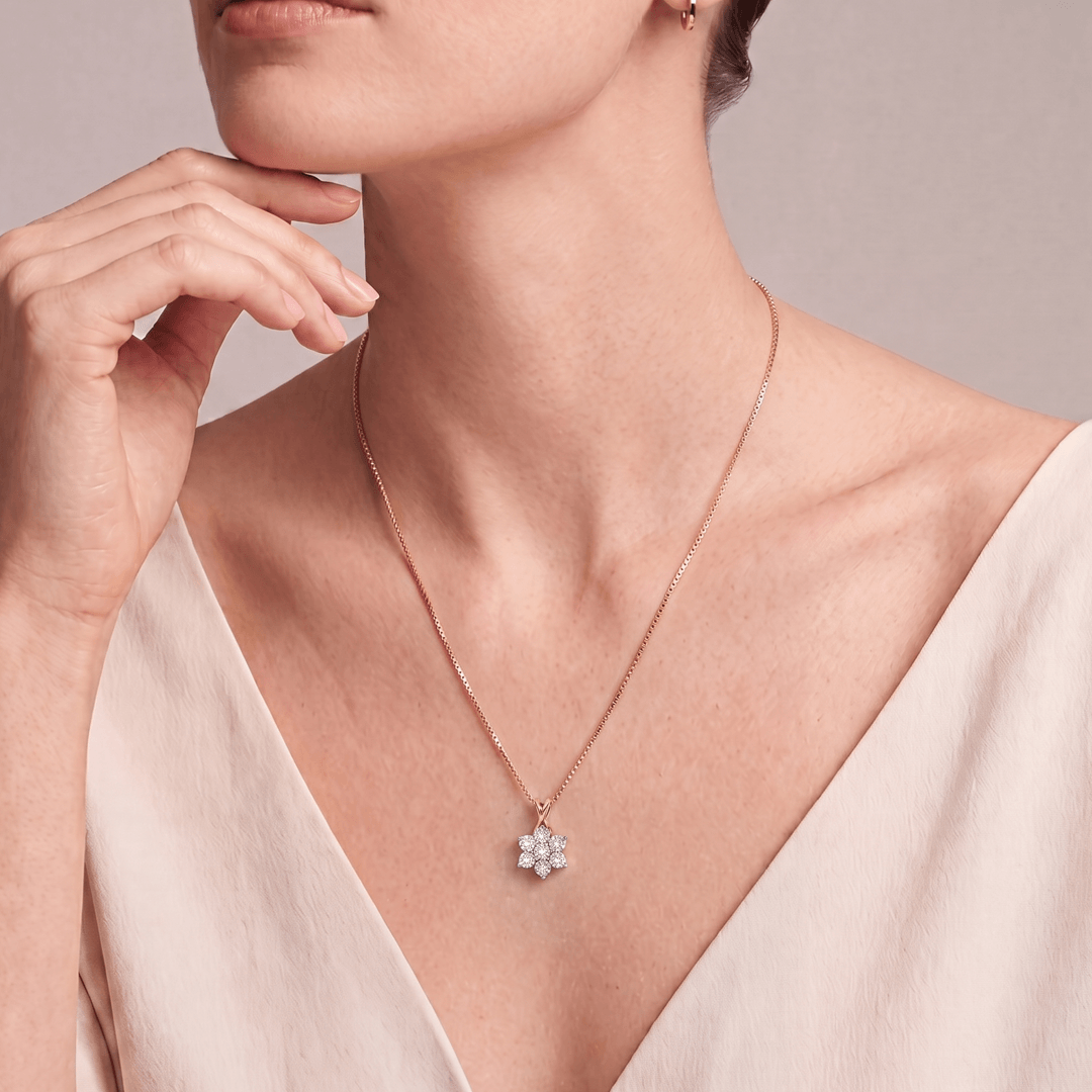 Sylva Floral Nakshatra Diamond Pendant