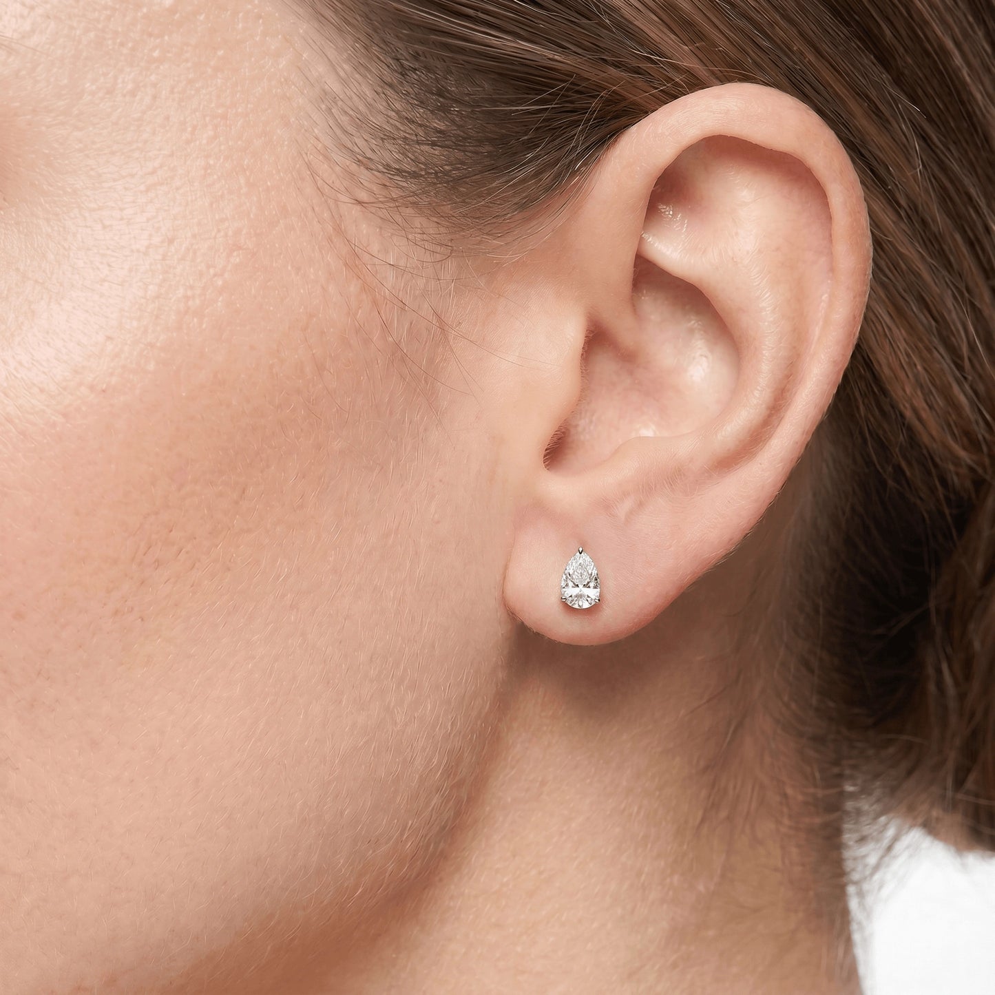 First Whisper Mini Solitaire Diamond Earrings