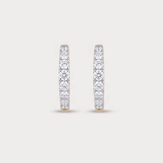 Auralight Single Hoop Diamond Earrings