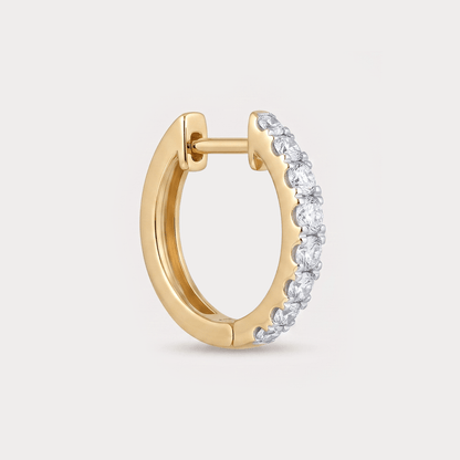 Auralight Single Hoop Diamond Earrings
