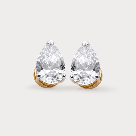 Palatial Solitaire Diamond Earrings