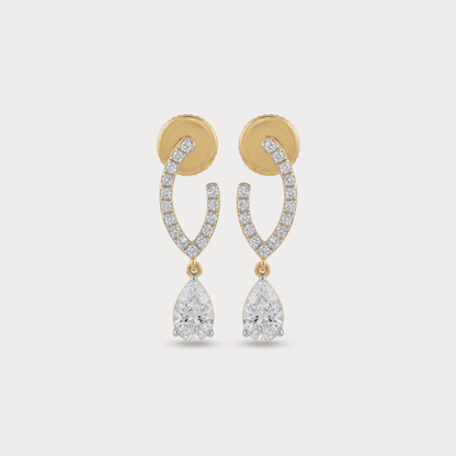 Slant Diamond Earrings