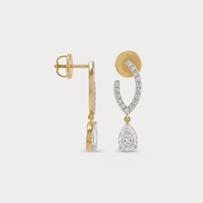 Slant Diamond EarRing