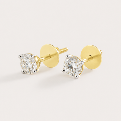 Lueur Mini Solitaire Diamond Earrings