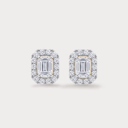 Shimmerwave Halo Diamond Studs