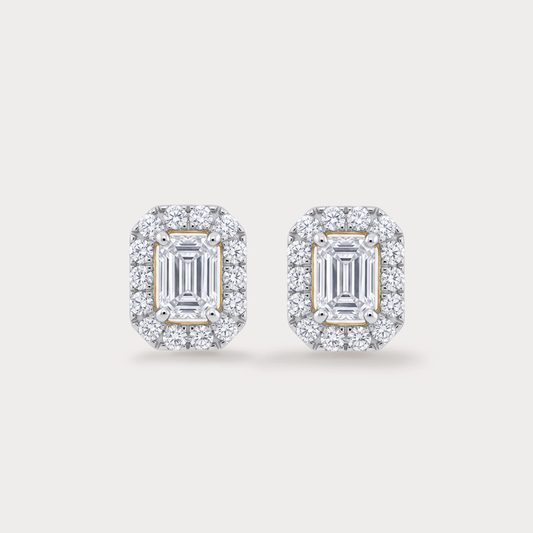 Shimmerwave Halo Diamond Studs