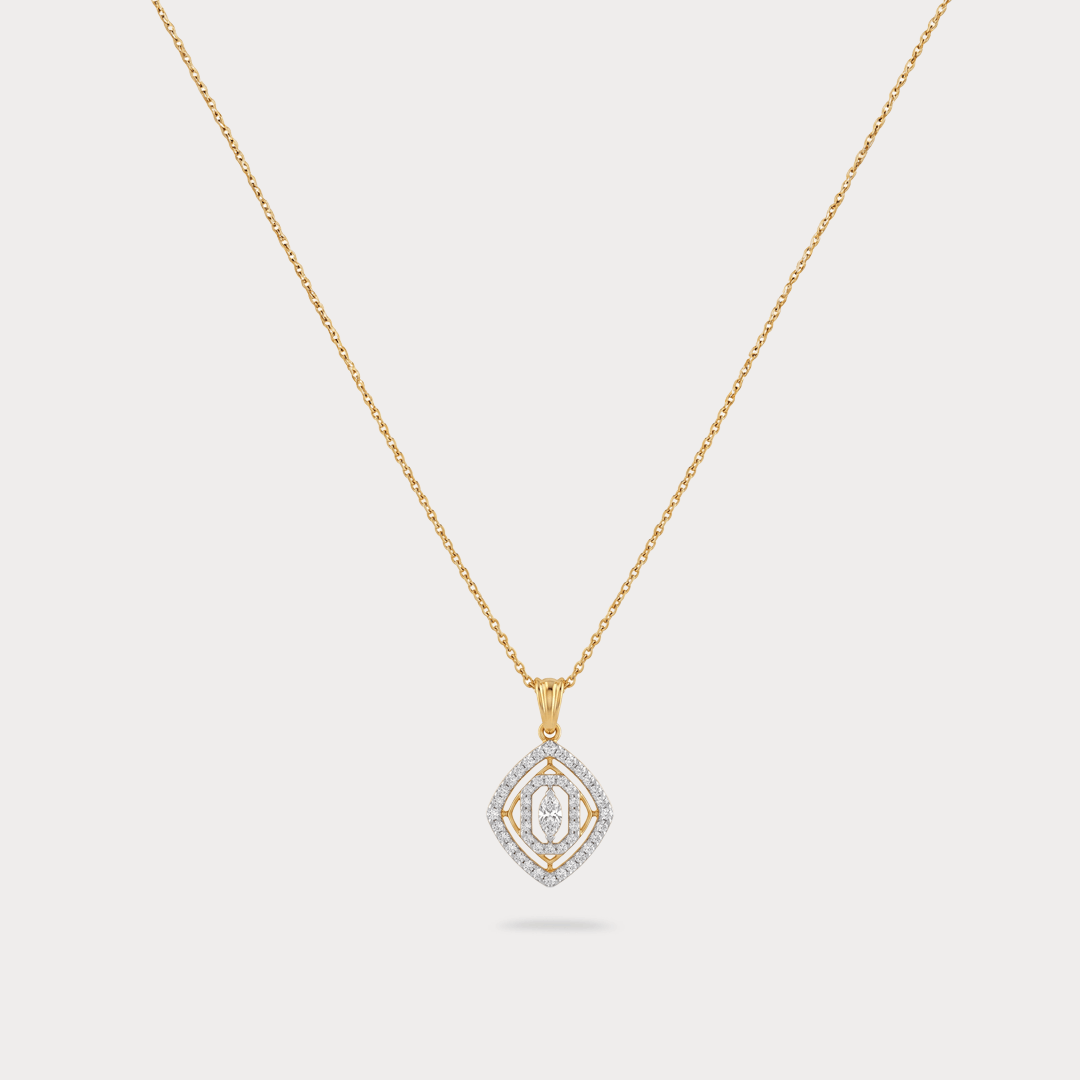 Asteria Geometric Diamond Pendant Chain