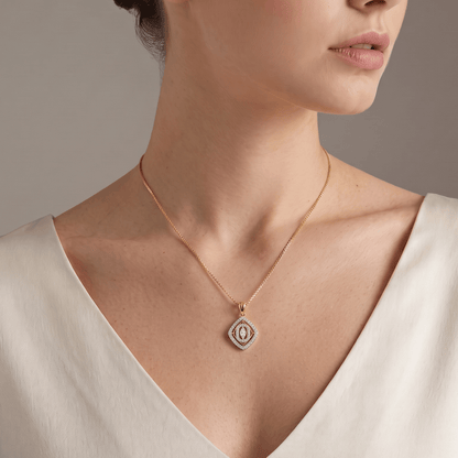 Asteria Geometric Diamond Pendant Chain