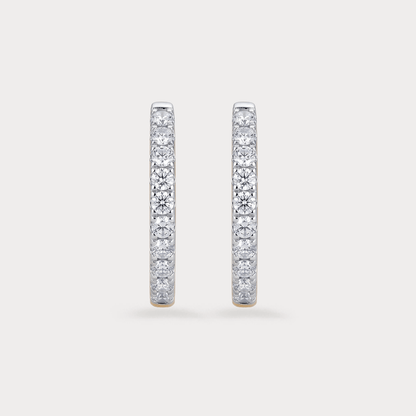 Encore Single Hoop Diamond Earrings