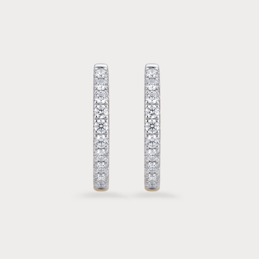 Encore Single Hoop Diamond Earrings