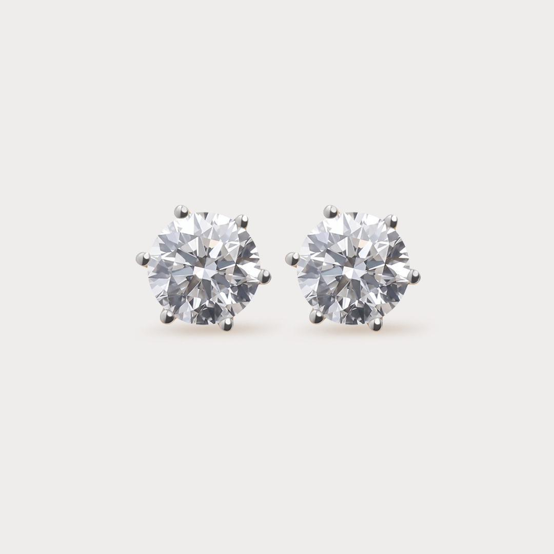 Eblouissant Solitaire Diamond Earrings
