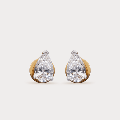 Rayon d'Or Solitaire Diamond Earrings