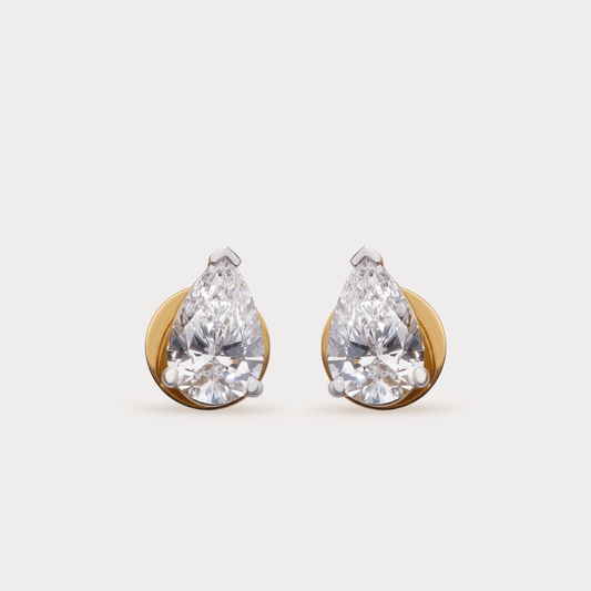 Rayon d'Or Solitaire Diamond Earrings