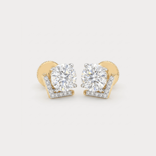 Gilt Diamond Earrings