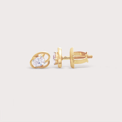 Hibiscus Diamond Studs