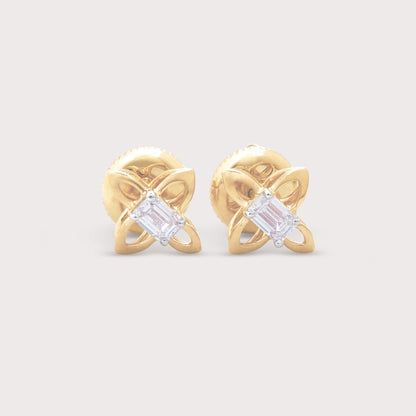 Emerald Clover Diamond Studs