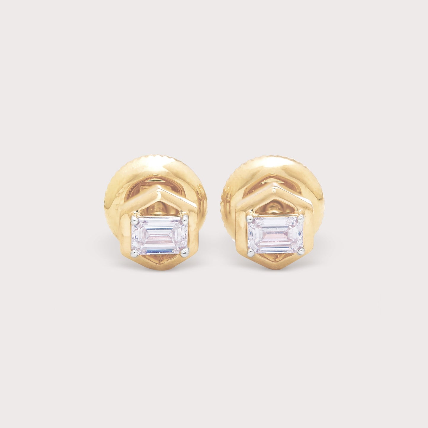 Hex Diamond Studs