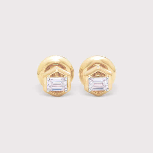 Hex Diamond Studs