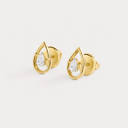 Double Teardrop Diamond Studs