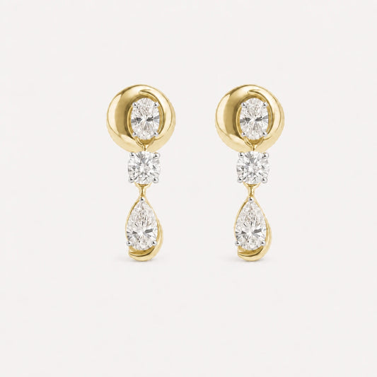 Zephyr Drops Diamond Earrings