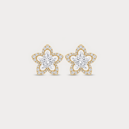 The Aukera Orchid Esotique Hoops Diamond Earrings