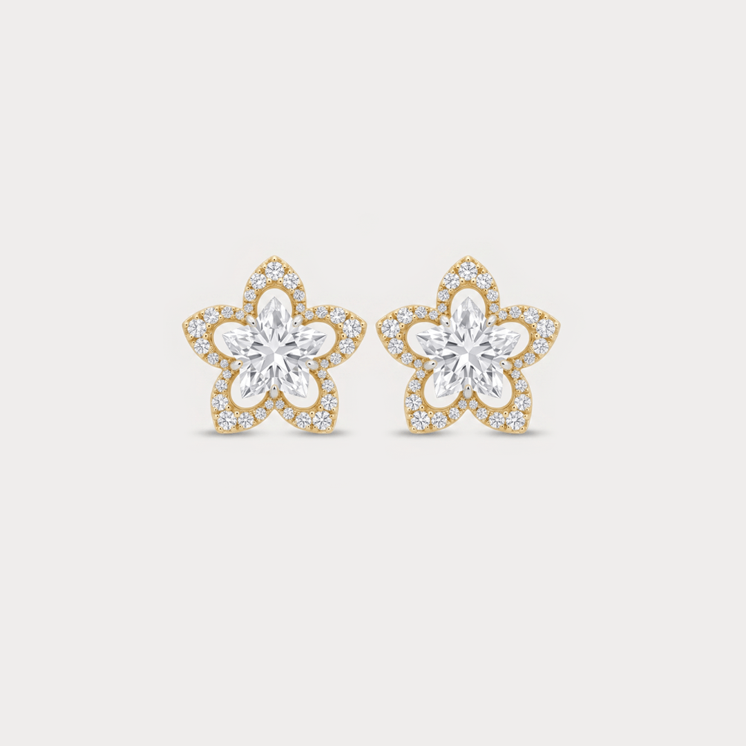 The Aukera Orchid Esotique Nakshatra Diamond EarRing