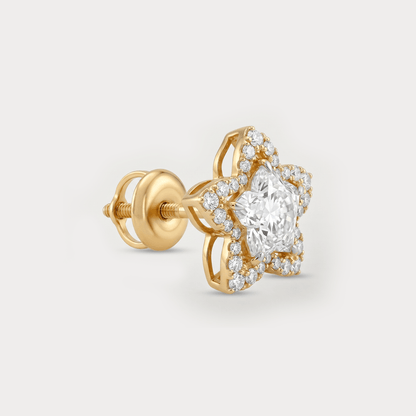 The Aukera Orchid Esotique Nakshatra Diamond Earrings