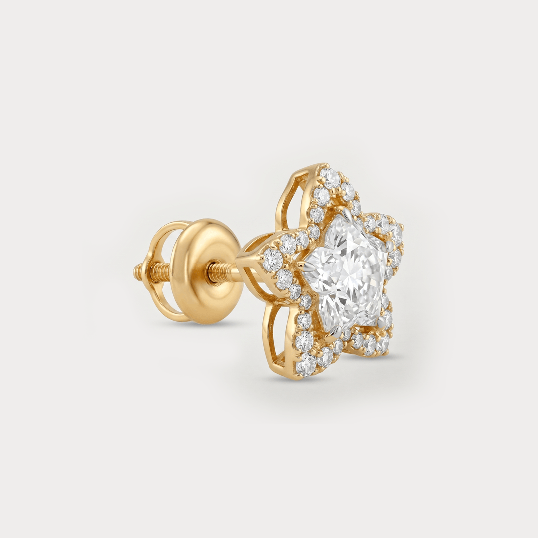 The Aukera Orchid Esotique Hoops Diamond Earrings