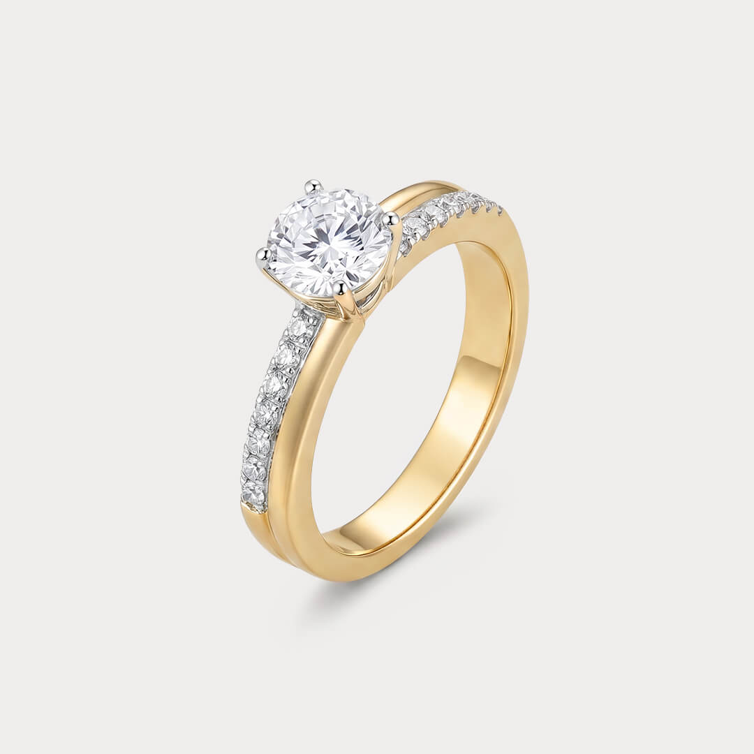 Aristelle Mini-Solitaire Diamond Ring