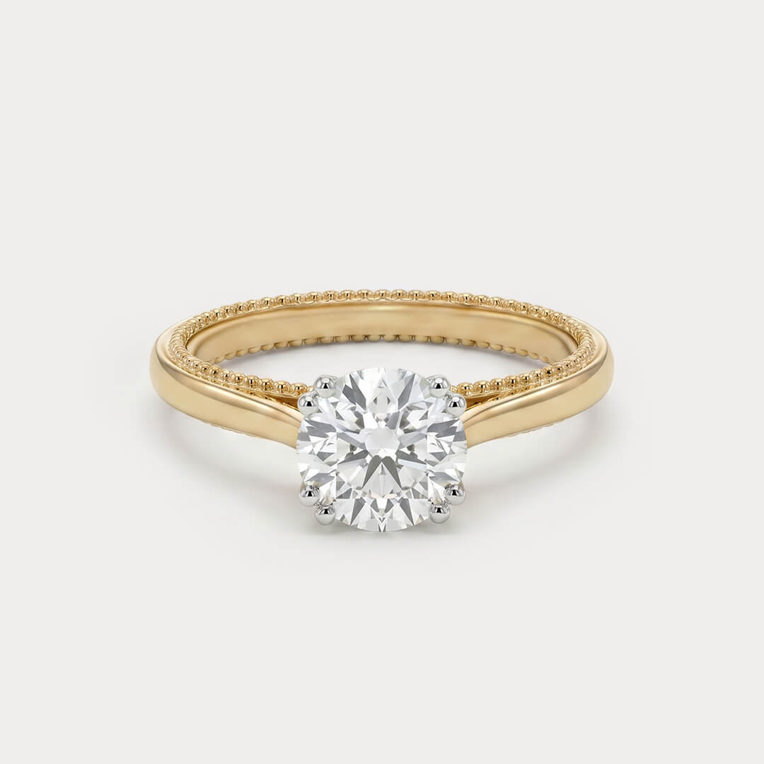 Nuit d'Or Solitaire Diamond Ring