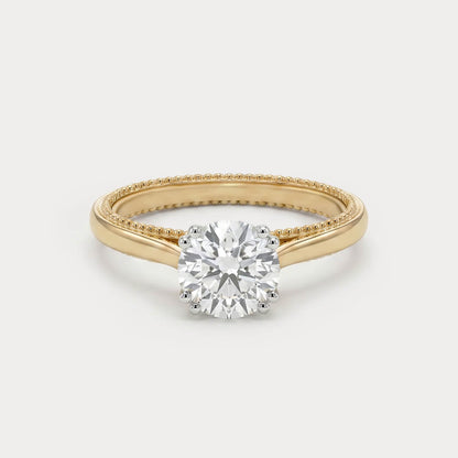 Nuit d'Or Solitaire Diamond Ring