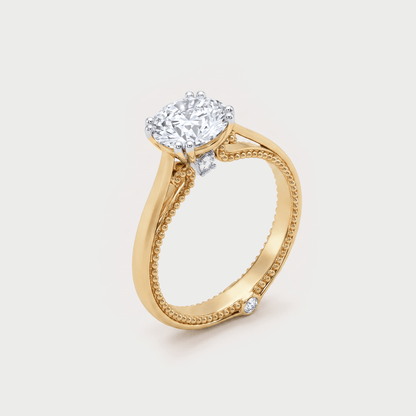 Nuit d'Or Solitaire Diamond Ring