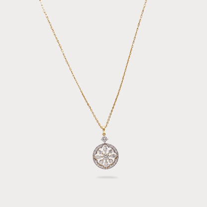 Sunspell Mini-Solitaire Diamond Pendant Chain