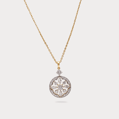 Sunspell Mini-Solitaire Diamond Pendant Chain