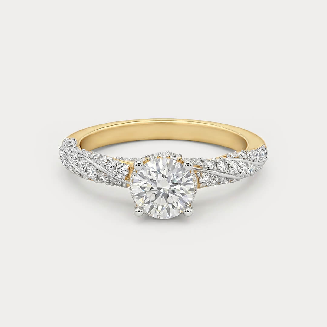 Cuore d'Oro Solitaire Diamond Ring