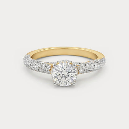 Cuore d'Oro Solitaire Diamond Ring