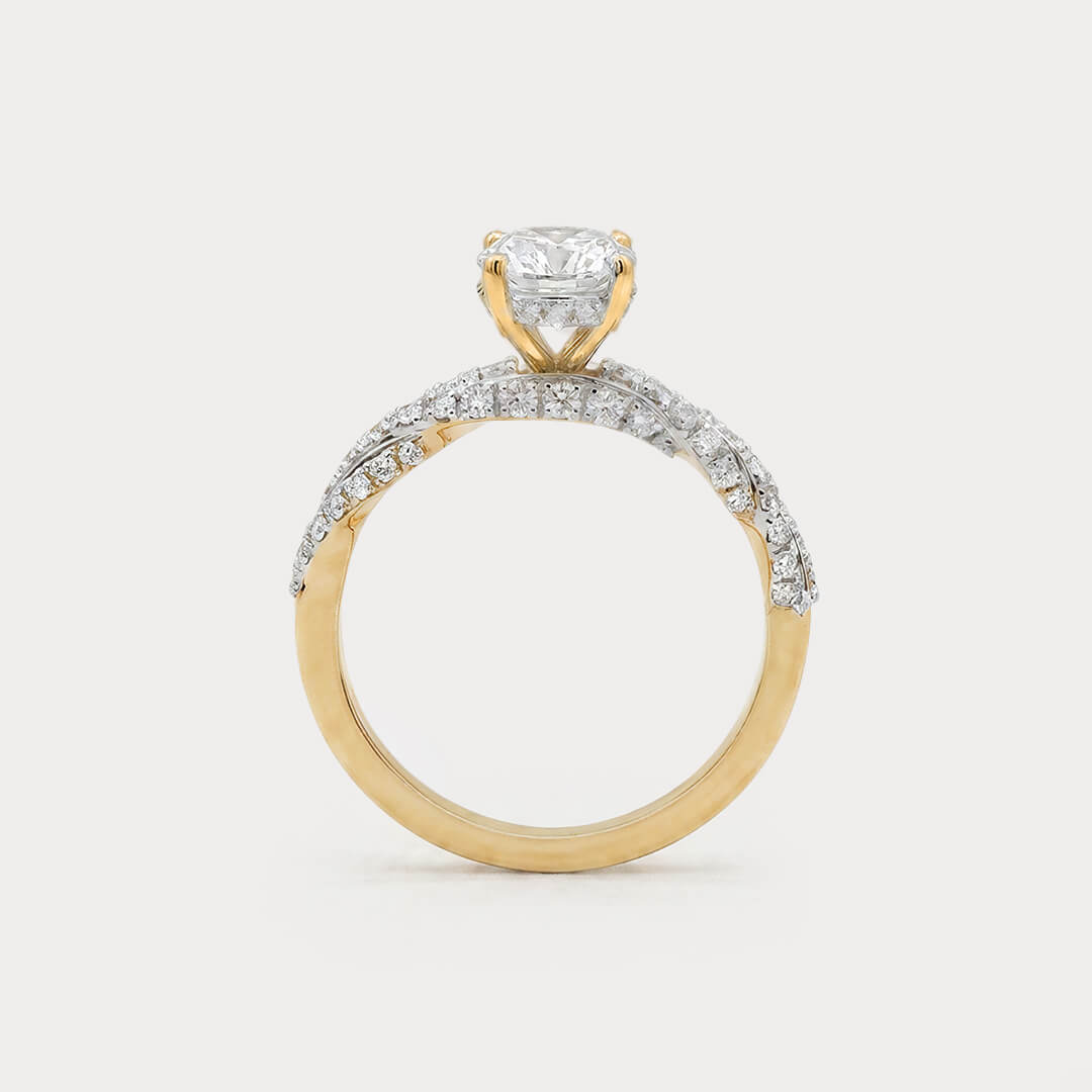 Cuore d'Oro Solitaire Diamond Ring