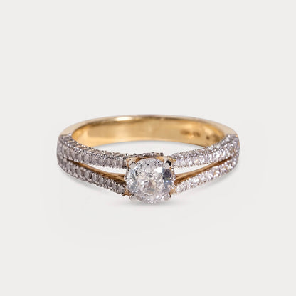 Cherishwood Mini-Solitaire Diamond Ring
