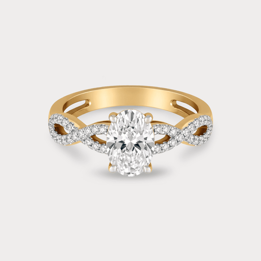 Maple Solitaire Diamond Ring
