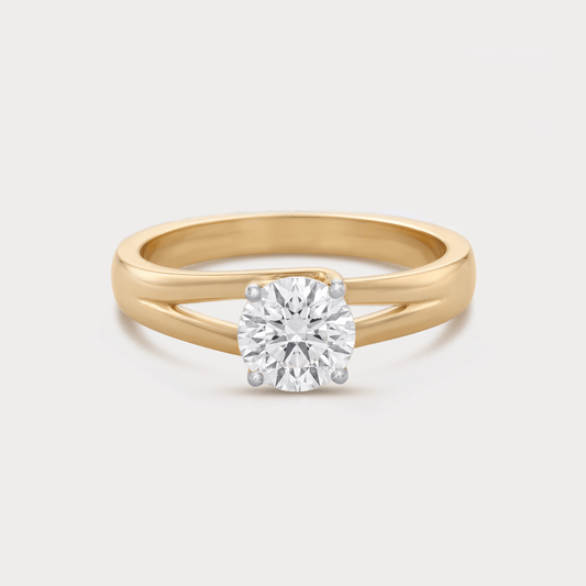 Clover Solitaire Diamond Ring