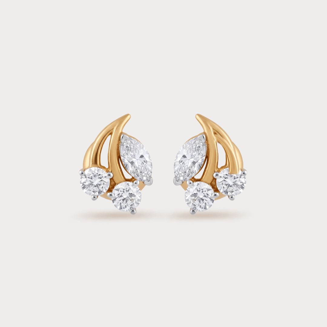 Cherry Diamond Studs
