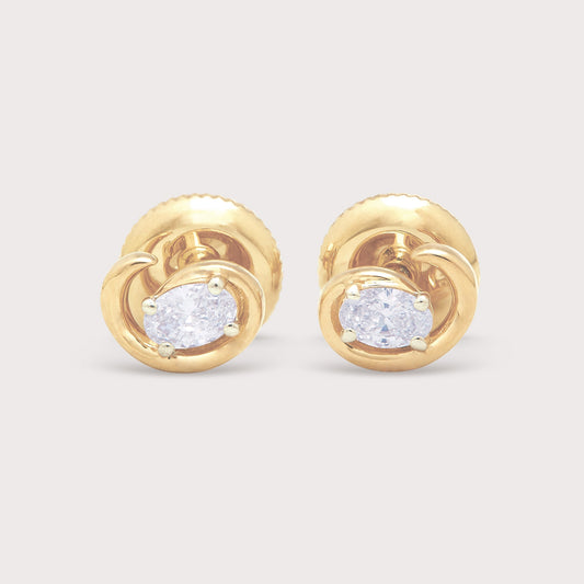 The Oval Swirl Studs