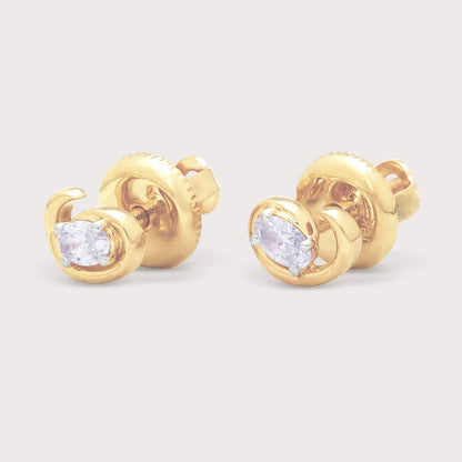 The Oval Swirl Studs