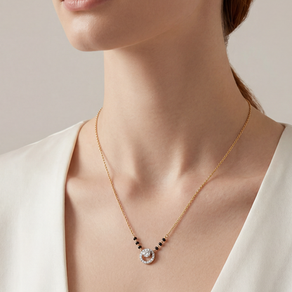 Halo Solis Diamond Mangalsutra