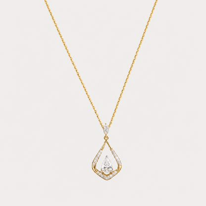 Lumineuse Mini-Solitaire Diamond Pendant Chain
