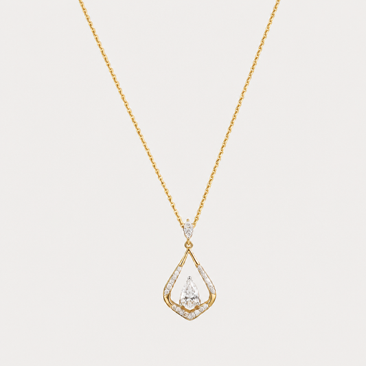 Lumineuse Mini-Solitaire Diamond Pendant Chain