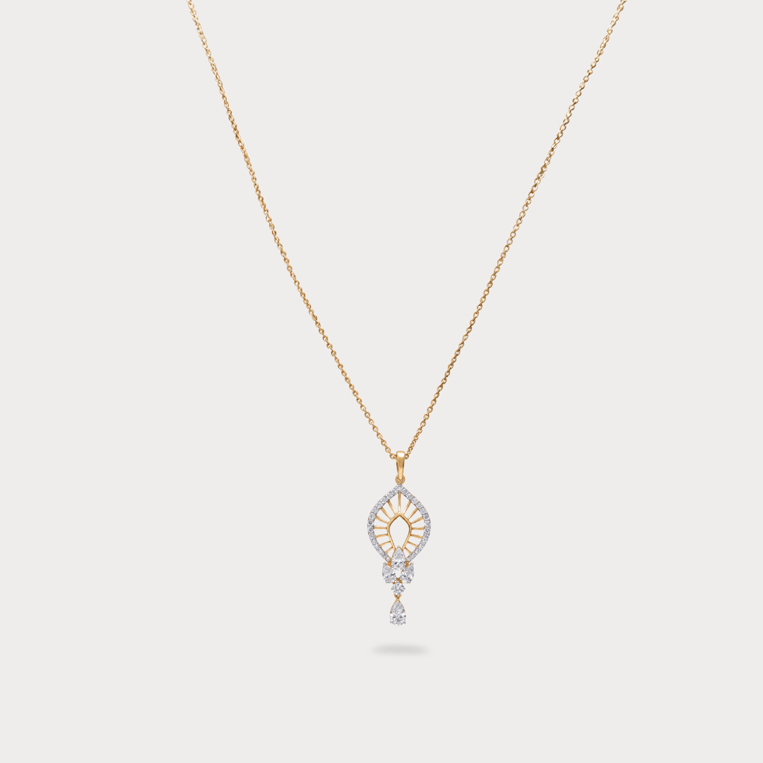 Skybound Grace Geometric Diamond Pendant Chain